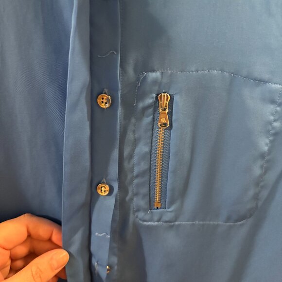 Lauren Ralph Lauren Women's Blue Button-Down Blouse Shirt ~ XS - Picture 3 of 5